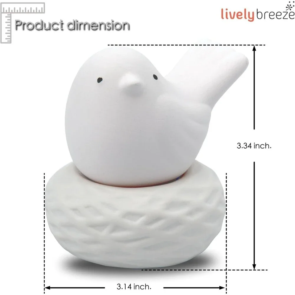 Non-Electric Ceramic Diffuser for Essential Oils & Aromatherapy Fragrance, White